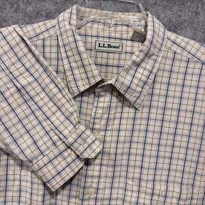 Vintage LL Bean Shirt Mens XL Tall Plaid Flannel‎ Heavyweight Button Down 90s